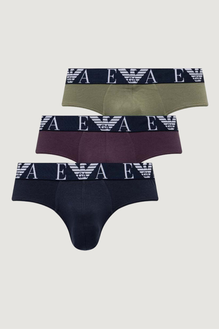 Slip Emporio Armani Underwear 3 PACK BRIEF Blu