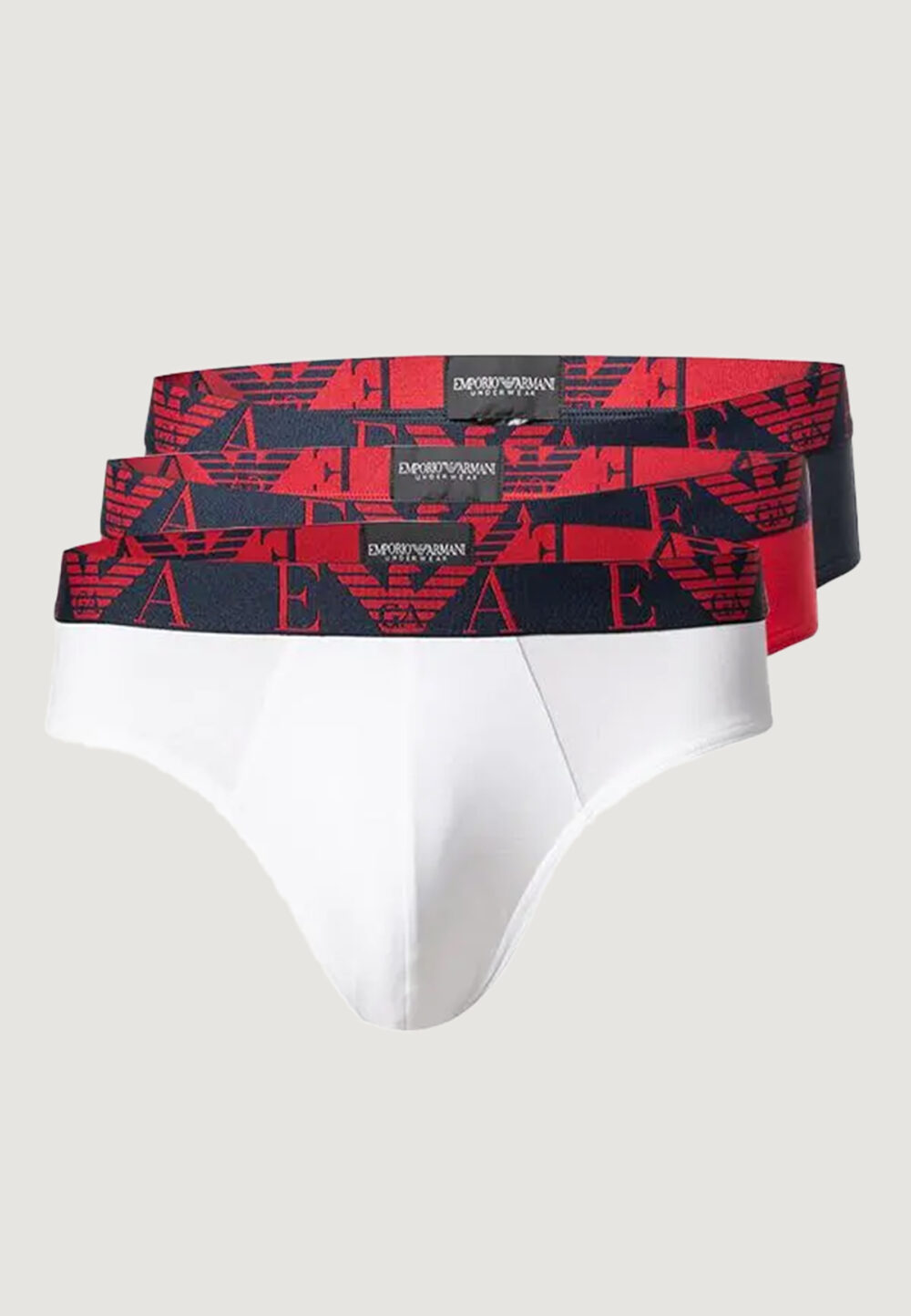 Slip Emporio Armani Underwear 3 PACK BRIEF Rosso - Foto 4