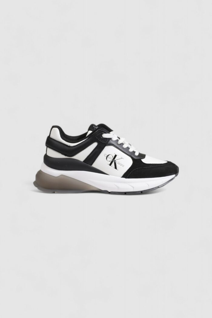 Sneakers Calvin Klein WEDGE RUNNER LACE UP Black-White