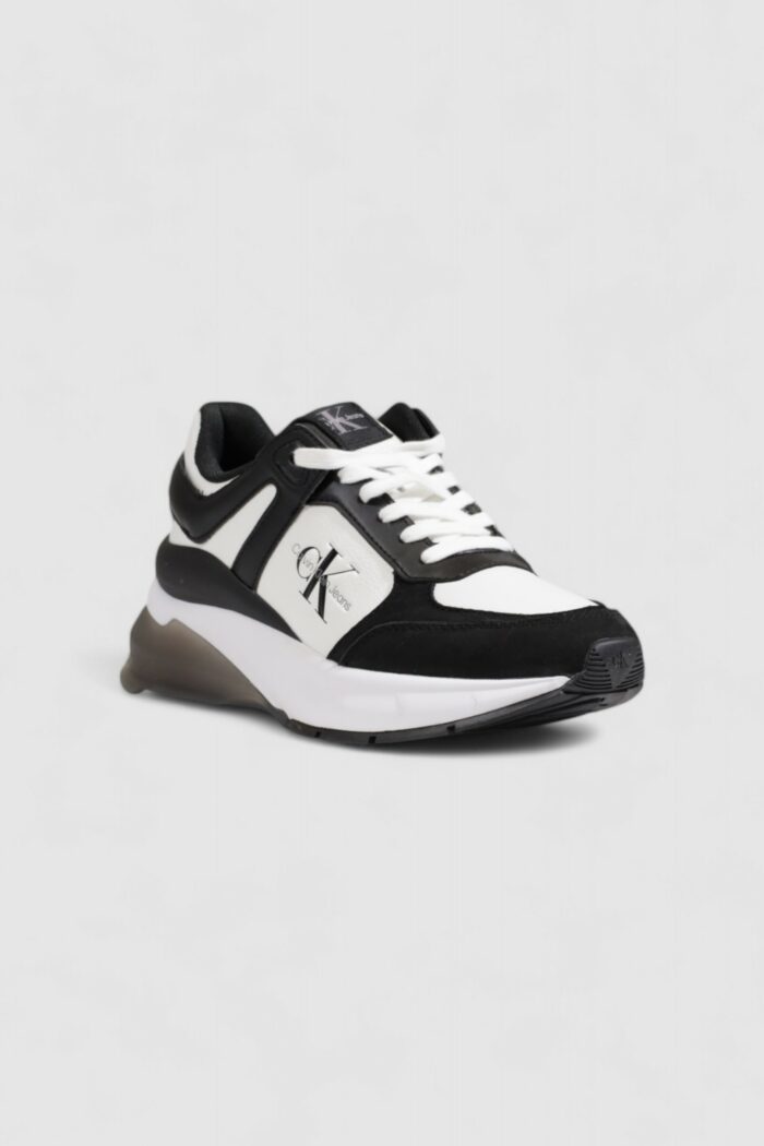 Sneakers Calvin Klein WEDGE RUNNER LACE UP Black-White