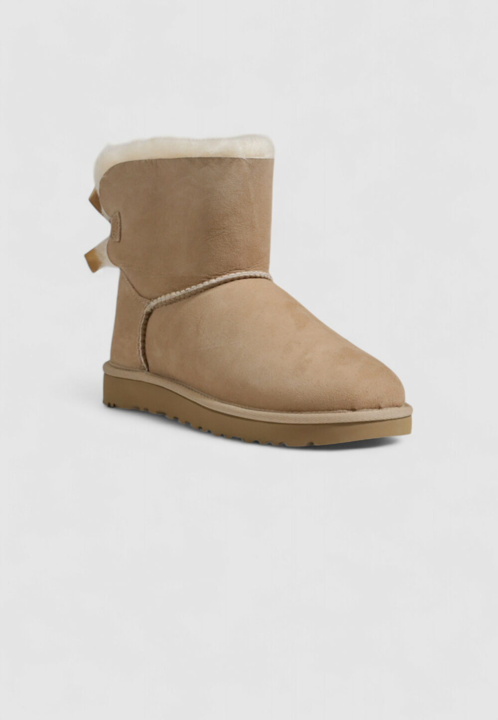 Stivali UGG MINI BAILEY BOW II Beige chiaro - Foto 3