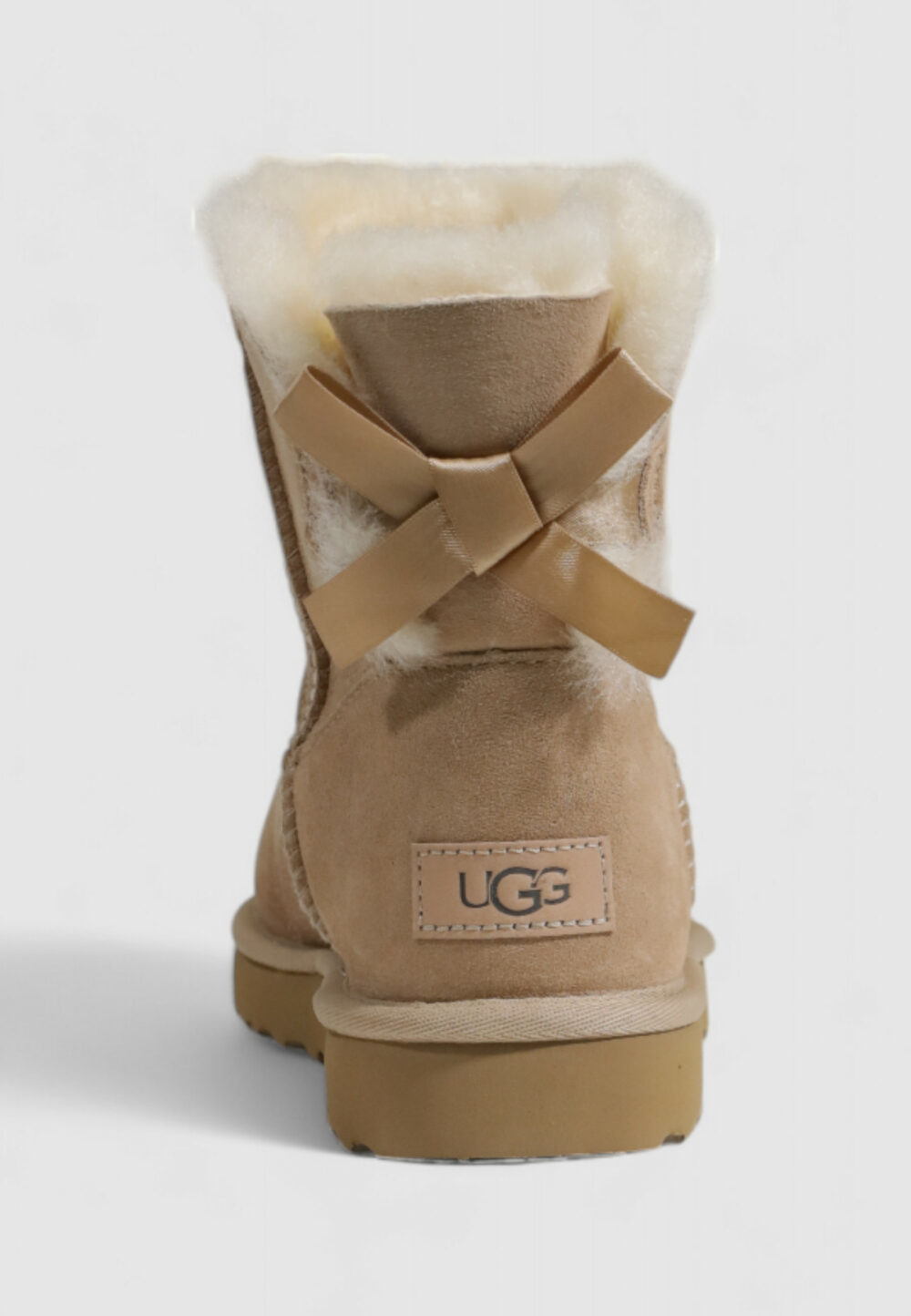 Stivali UGG MINI BAILEY BOW II Beige chiaro - Foto 4