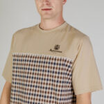 T-shirt Aquascutum ACTIVE CLUB CHECK LOGO T-SHIRT Beige - Foto 4