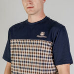 T-shirt Aquascutum ACTIVE CLUB CHECK LOGO T-SHIRT Blu - Foto 4