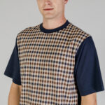 T-shirt Aquascutum ACTIVE SIDE CLUB CHECK T-SHIRT Blu - Foto 5