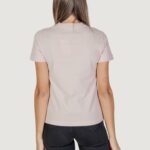 T-shirt Calvin Klein Jeans CHENILLE MONOLOGO Rosa Cipria - Foto 4