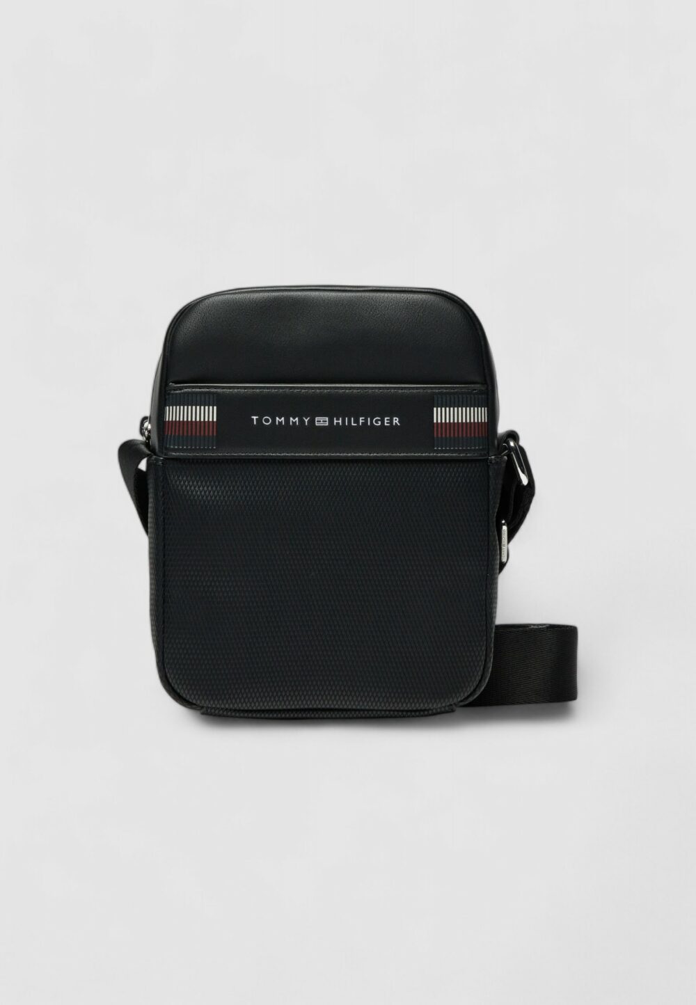 Tracolla Tommy Hilfiger TH CORP TEXTURE MNI REPORTER Nero - Foto 1