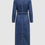 Vestito lungo Only ONLMYTH LIFE BELT DNM MAXI DRESS PIM857 Blue Denim - Foto 2