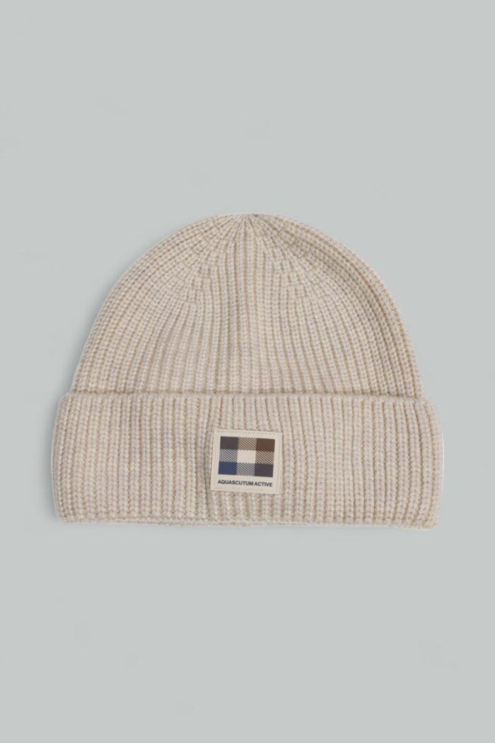 Berretto Aquascutum ACTIVE BEANIE PATCH Beige