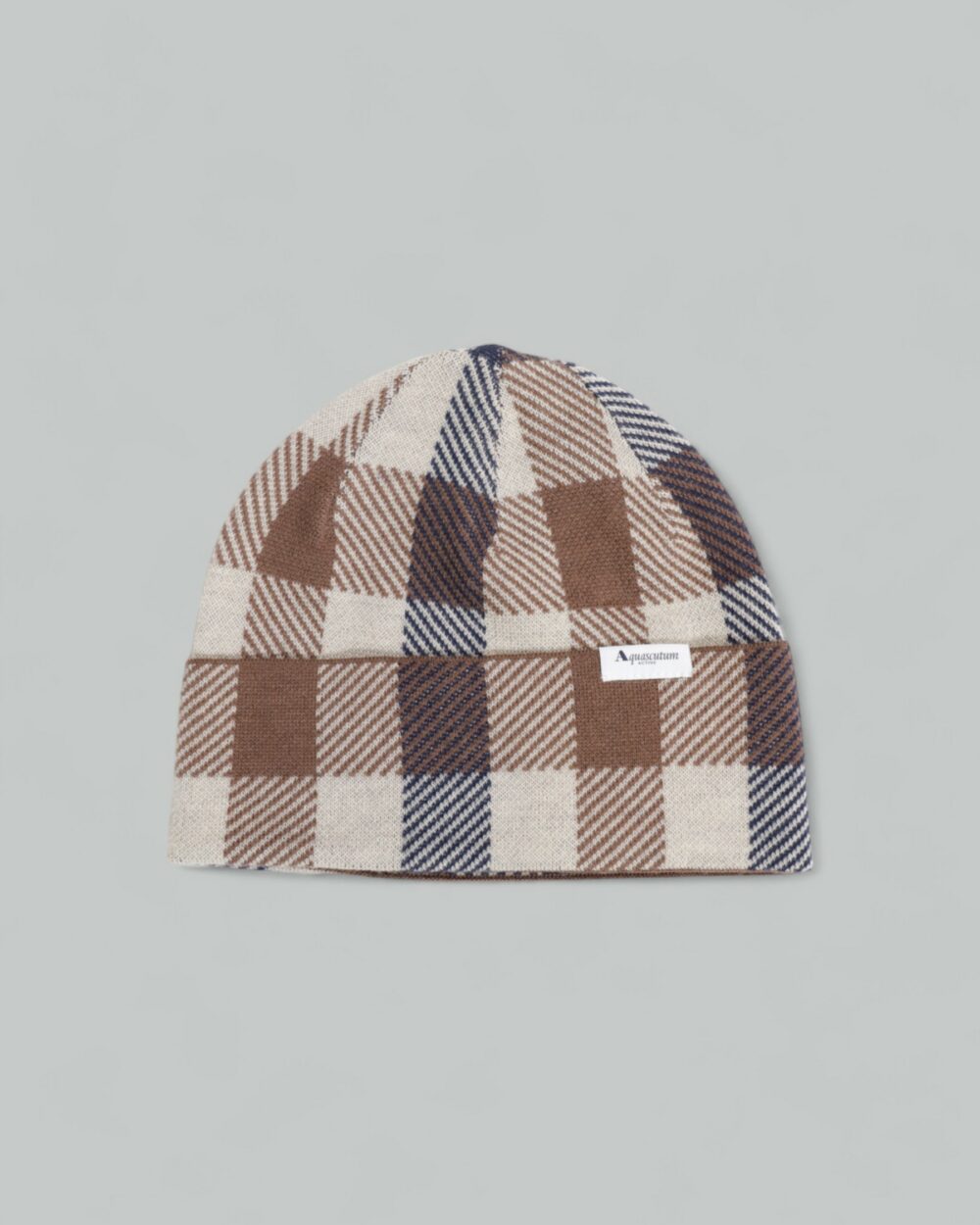 Berretto Aquascutum ACTIVE MACRO CHECK BEANIE MACRO CLUB Beige - Foto 1