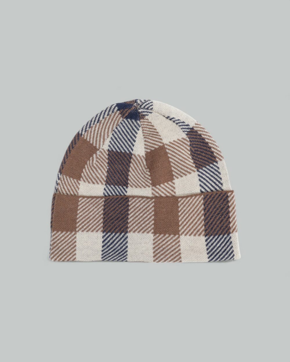 Berretto Aquascutum ACTIVE MACRO CHECK BEANIE MACRO CLUB Beige - Foto 3