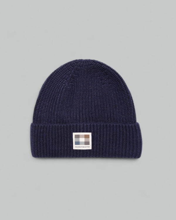 Berretto Aquascutum ACTIVE BEANIE PATCH Blu - Foto 1