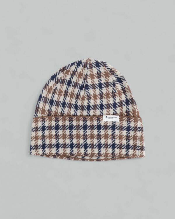 Berretto Aquascutum CLUB CHECK BEANIE Blu - Foto 1