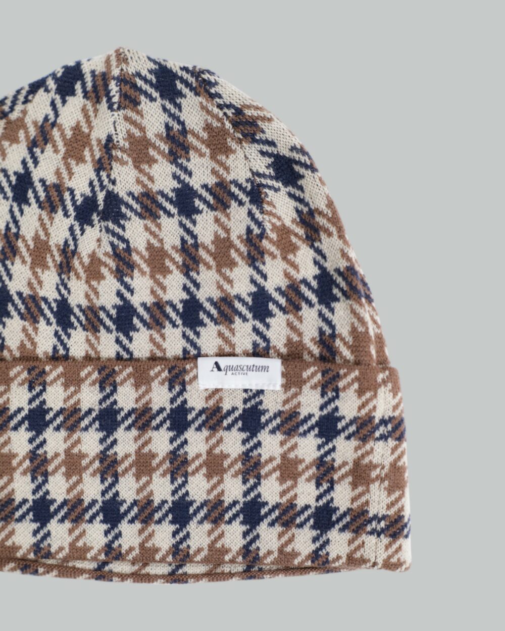 Berretto Aquascutum CLUB CHECK BEANIE Blu - Foto 3