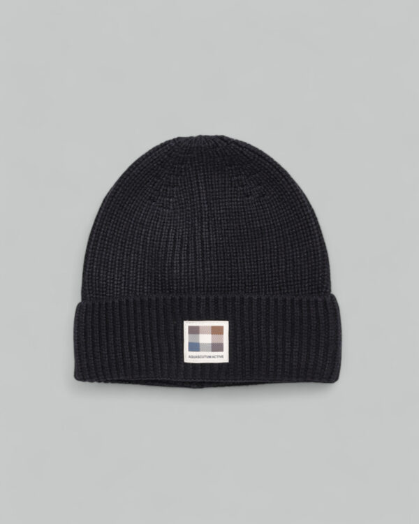 Berretto Aquascutum ACTIVE BEANIE PATCH Nero - Foto 1