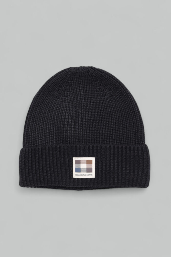 Berretto Aquascutum ACTIVE BEANIE PATCH Nero – AA_A004_CP011