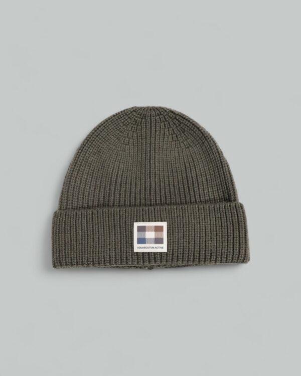 Berretto Aquascutum ACTIVE BEANIE PATCH Verde Oliva - Foto 1