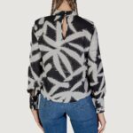 Bluse manica lunga Jacqueline de Yong Jdybase L/S High Neck Keyhole Wvn Arancione - Foto 4