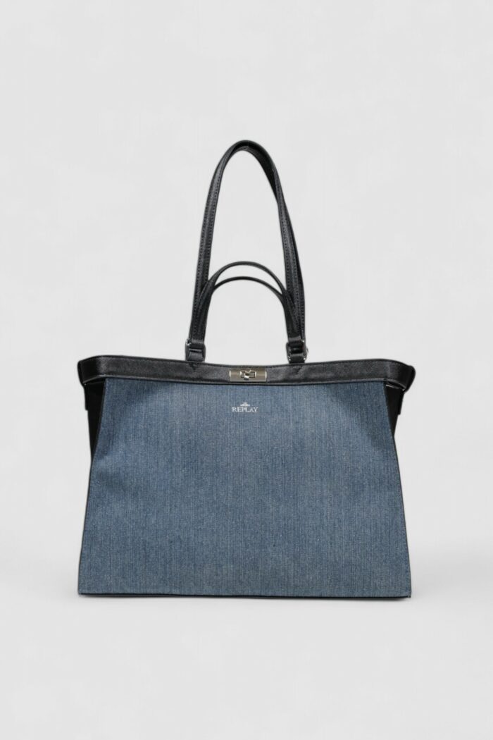 Borsa Replay PU Blue Denim