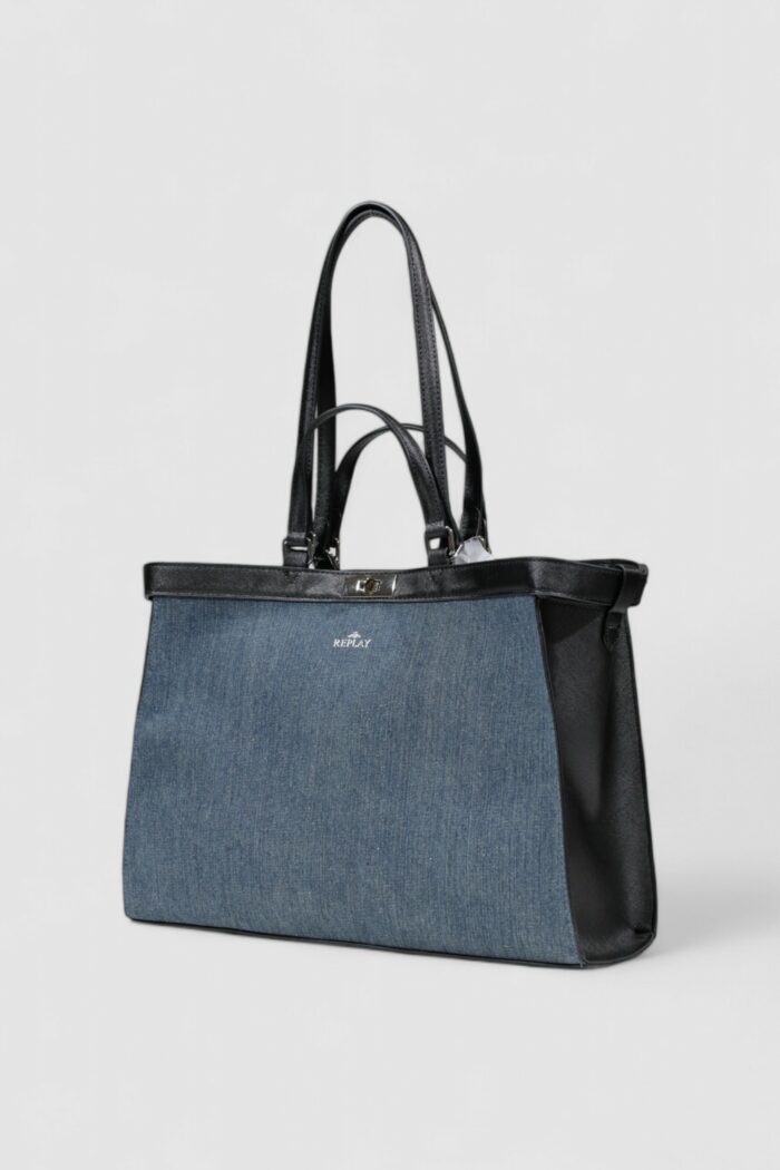 Borsa Replay PU Blue Denim