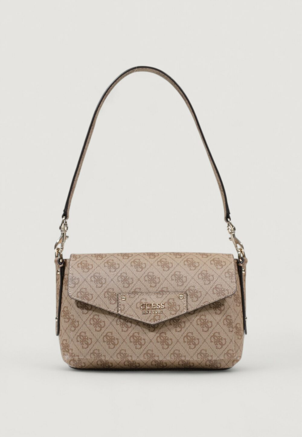 Borsa Guess ECO BRENTON FLAP SHOULDER Beige scuro - Foto 1