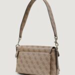 Borsa Guess ECO BRENTON FLAP SHOULDER Beige scuro - Foto 4