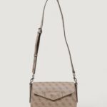 Borsa Guess ECO BRENTON FLAP SHOULDER Beige scuro - Foto 5