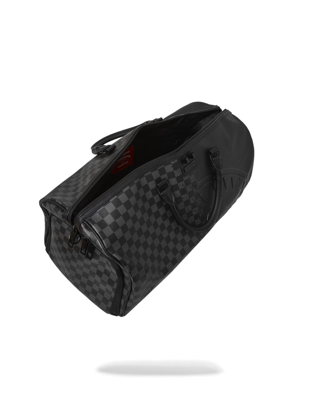 Borsone Sprayground HALF SPRITZ BLACK/GREY CHECK DUFFLE Nero - Foto 5