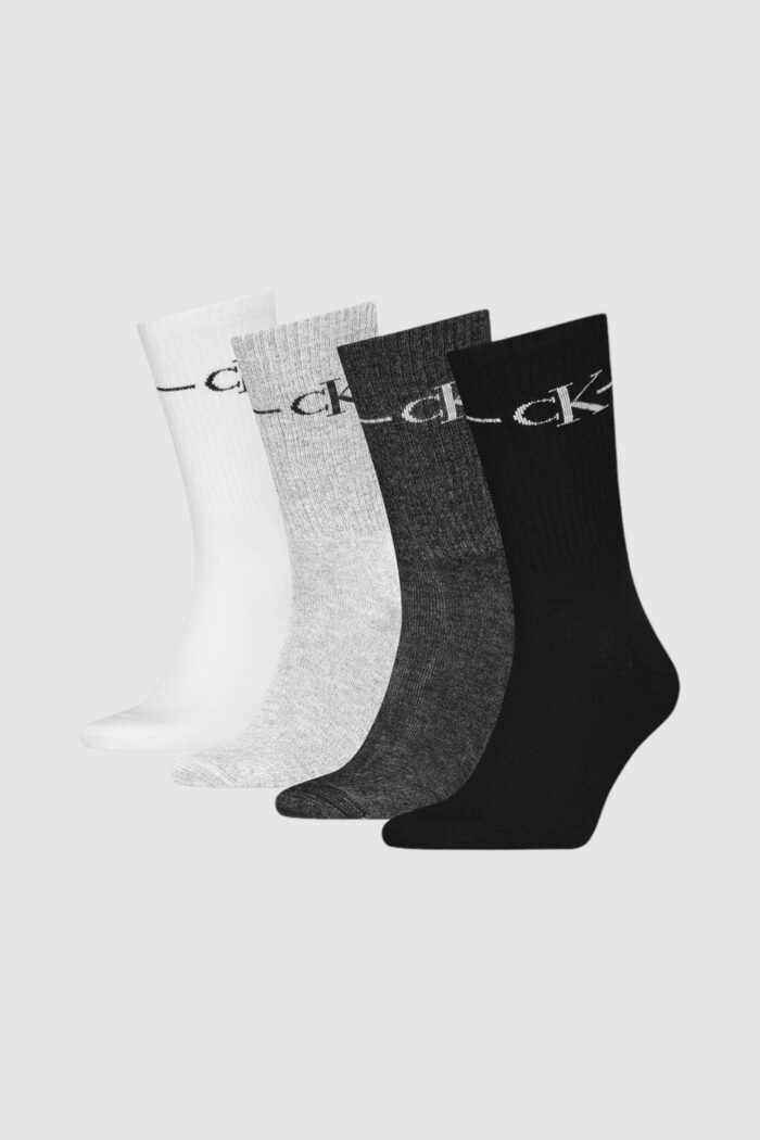 Calzini Lunghi Calvin Klein CKJ MEN SOCK 4P GIFTBOX Black-White