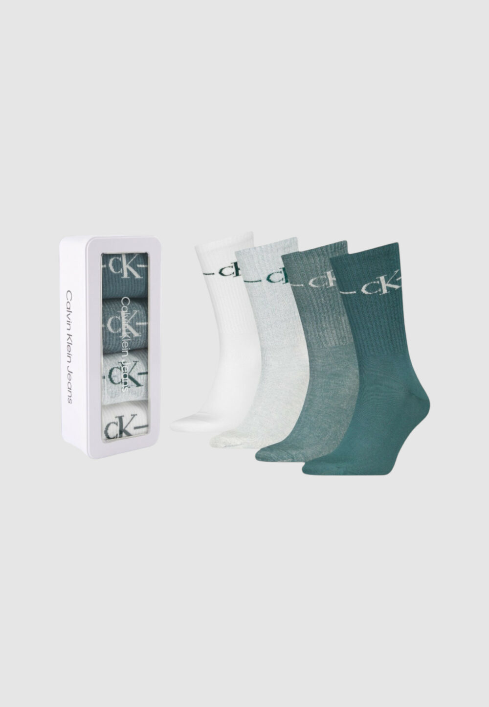 Calzini Lunghi Calvin Klein CKJ MEN SOCK 4P GIFTBOX Grigio - Foto 1