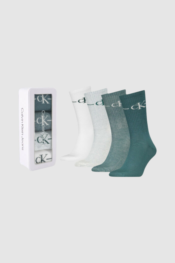 Calzini Lunghi Calvin Klein CKJ MEN SOCK 4P GIFTBOX Grigio