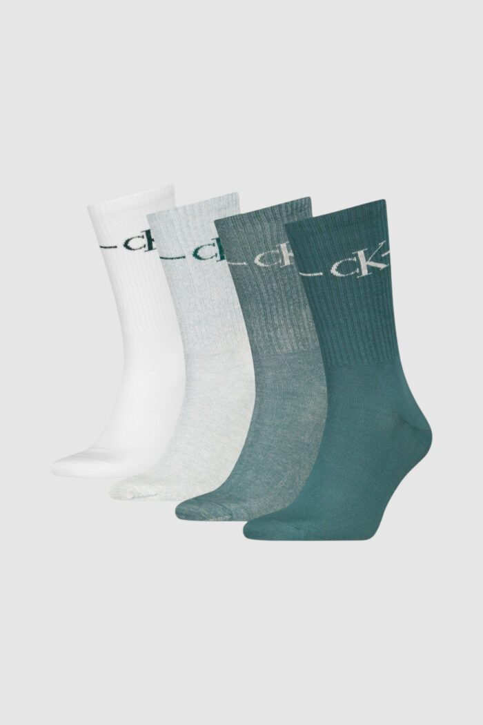 Calzini Lunghi Calvin Klein CKJ MEN SOCK 4P GIFTBOX Grigio