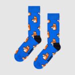 Calzini Lunghi Happy Socks FOX SOCK UNISEX Azzurro - Foto 1