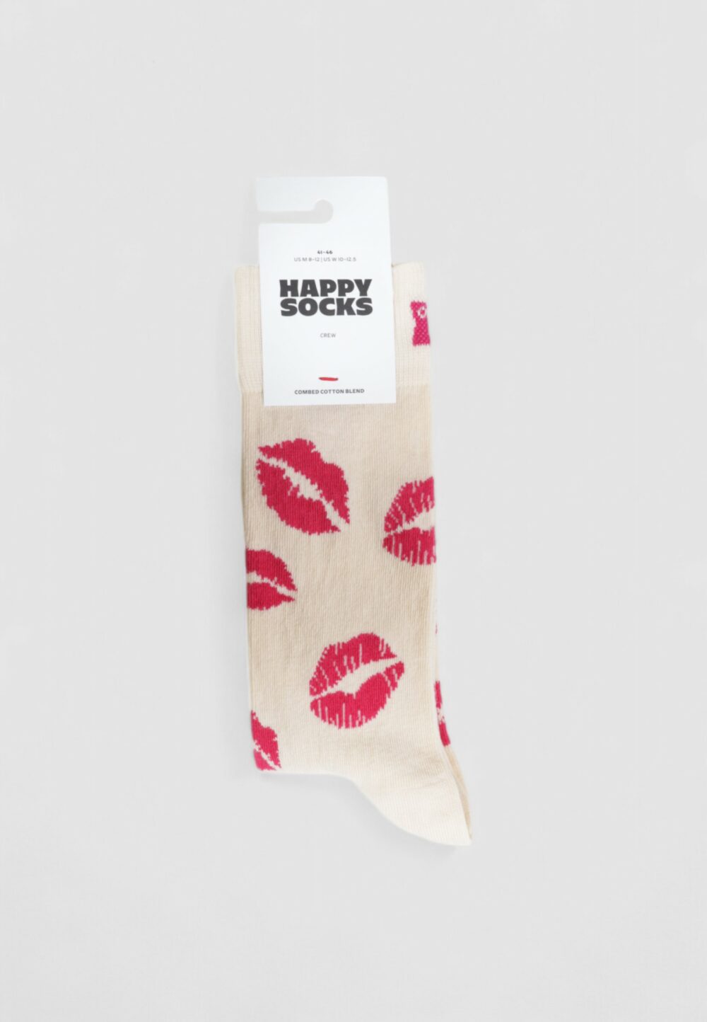 Calzini Lunghi Happy Socks KISSES SOCK UNISEX Beige - Foto 2