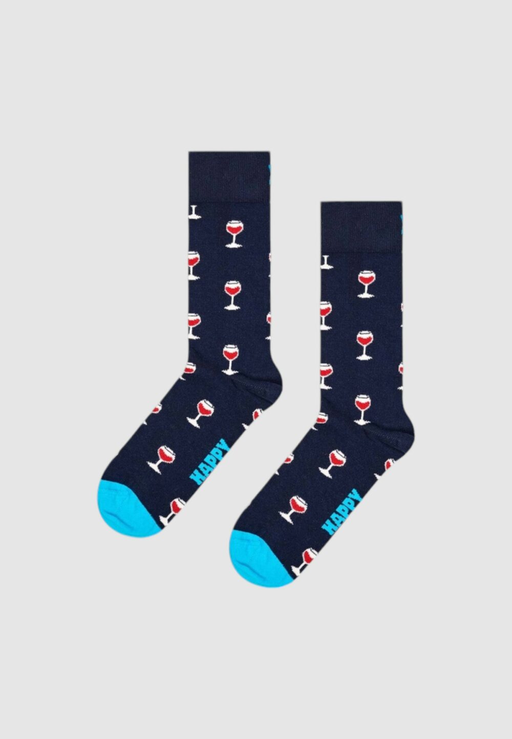 Calzini Lunghi Happy Socks GLASS OF WINE SOCK Blu - Foto 1