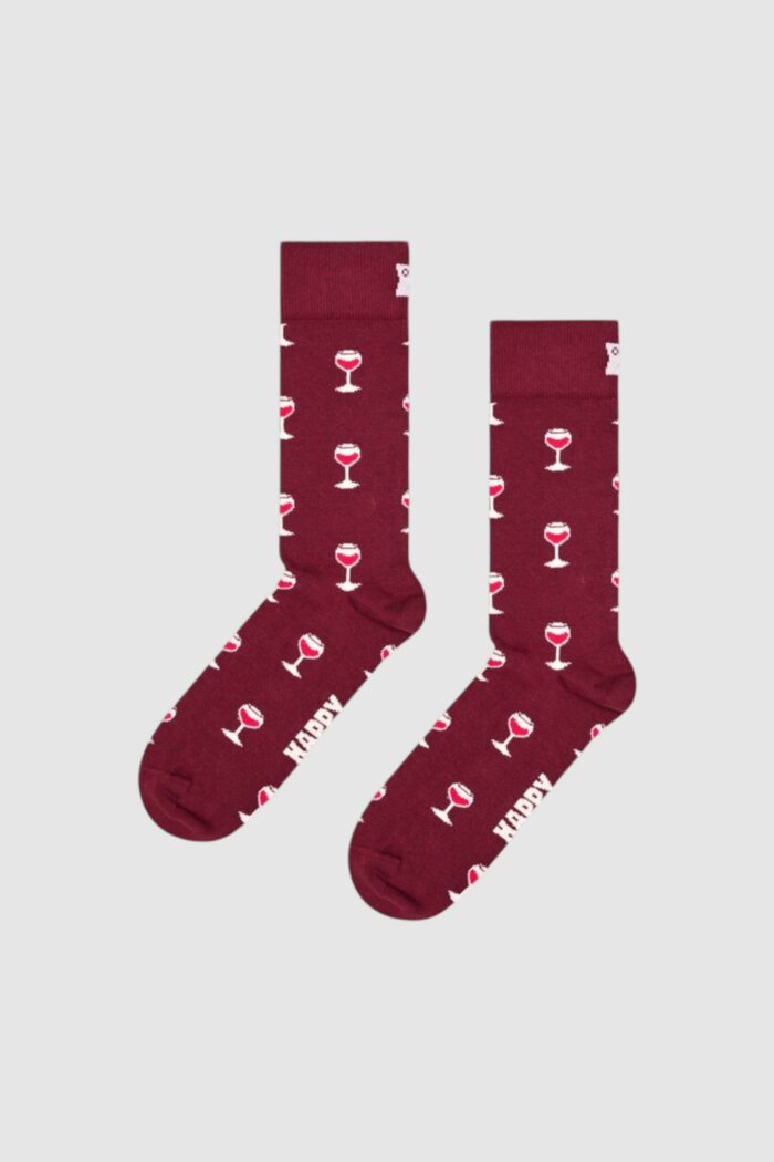 Calzini Lunghi Happy Socks GLASS OF WINE SOCK Bordeaux