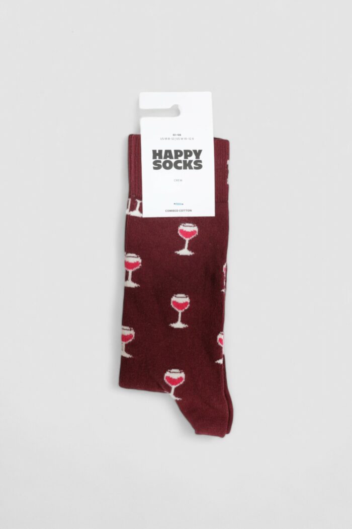 Calzini Lunghi Happy Socks GLASS OF WINE SOCK Bordeaux