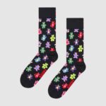 Calzini Lunghi Happy Socks TEDDY BEAR SOCK UNISEX Nero - Foto 1