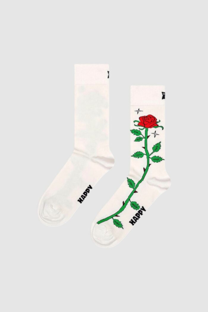 Calzini Lunghi Happy Socks ROSE SOCK UNISEX Panna