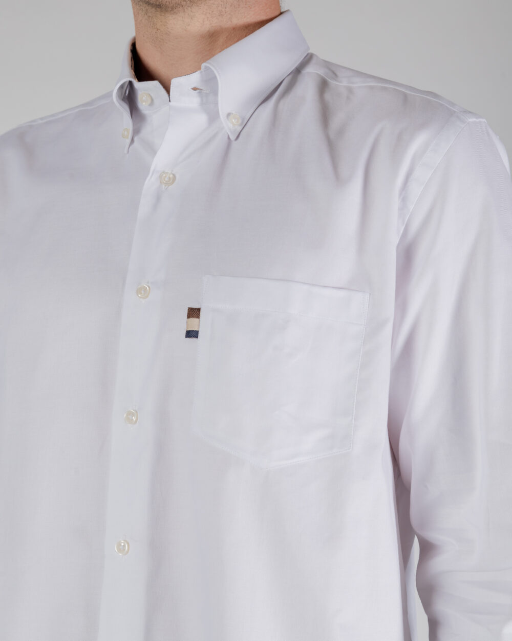 Camicia manica lunga Aquascutum ACTIVE OXFORD SHIRT Bianco - Foto 4