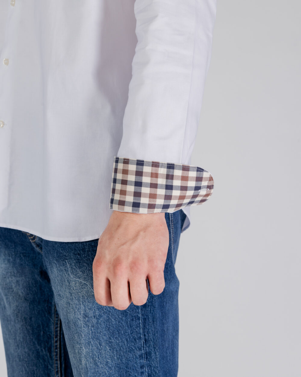 Camicia manica lunga Aquascutum ACTIVE OXFORD SHIRT Bianco - Foto 5