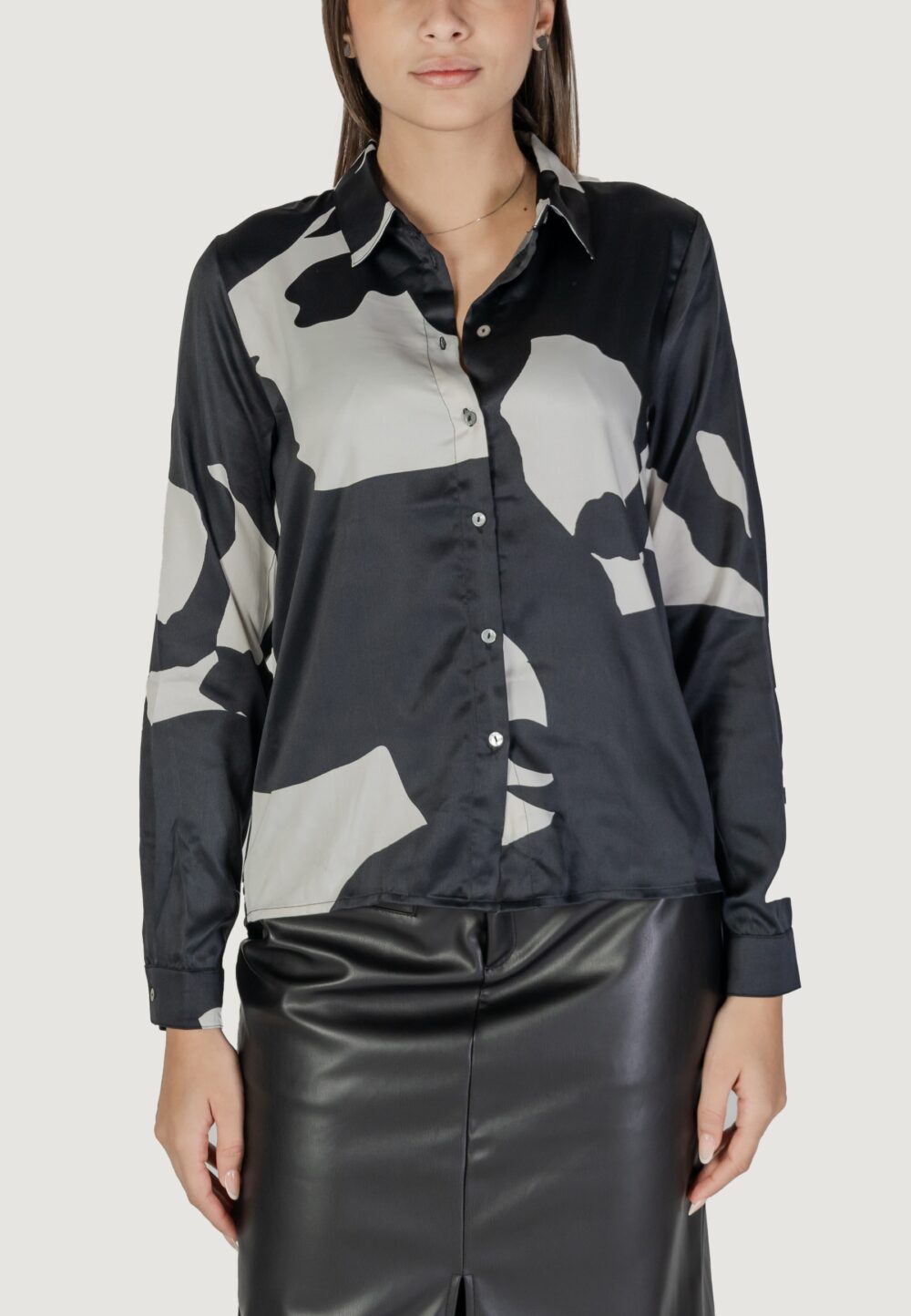 Camicia manica lunga Only ONLJANE LIFE L/S SHIRT PTM Nero - Foto 5