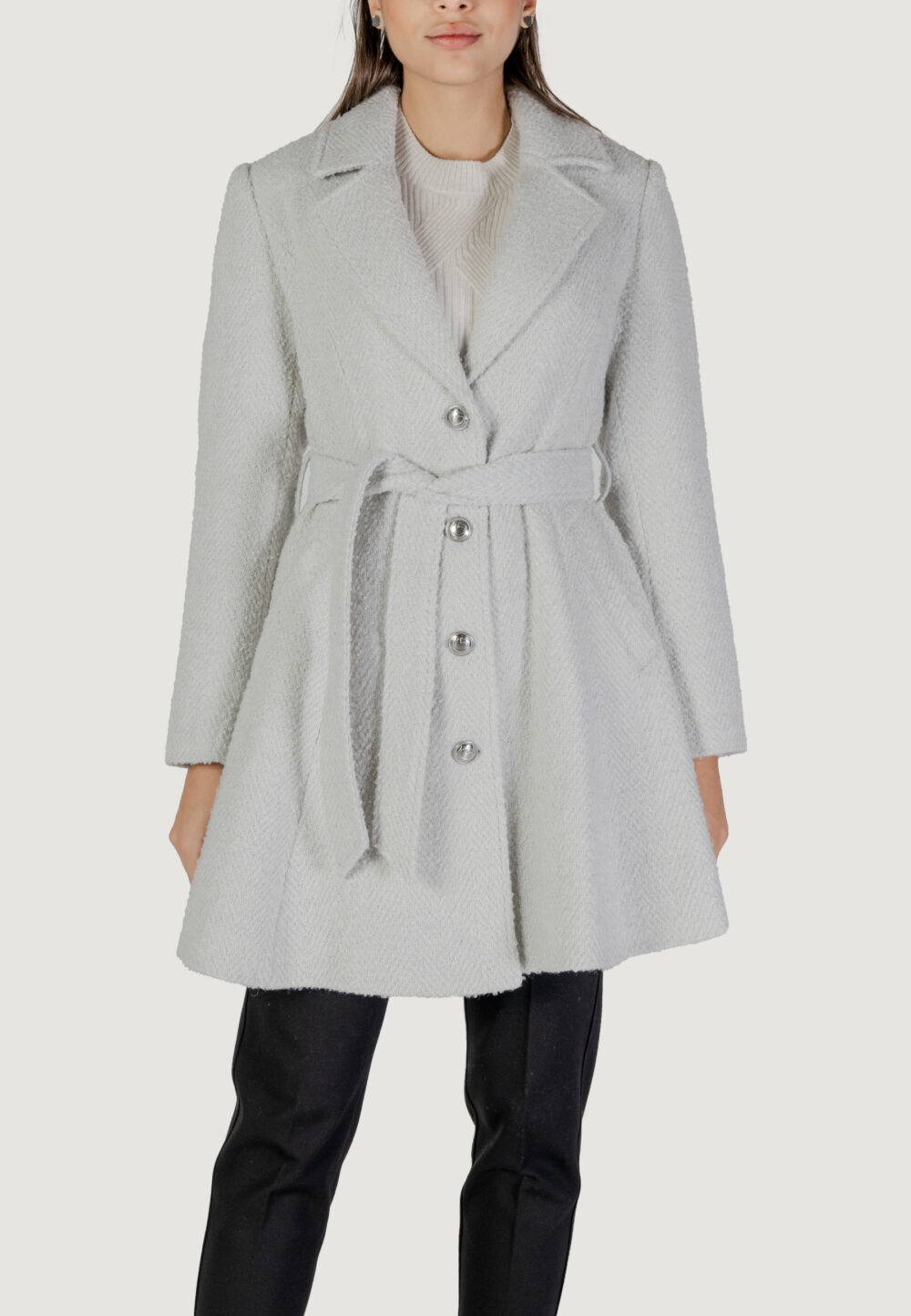 Cappotto Guess LOISE COAT Grigio Chiaro - Foto 1