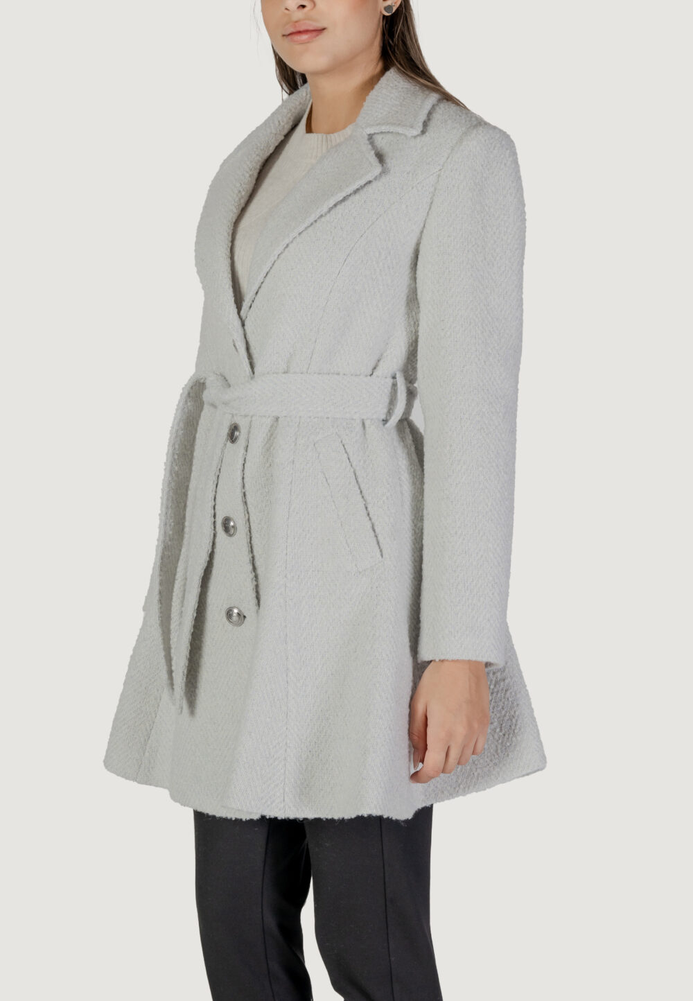 Cappotto Guess LOISE COAT Grigio Chiaro - Foto 5