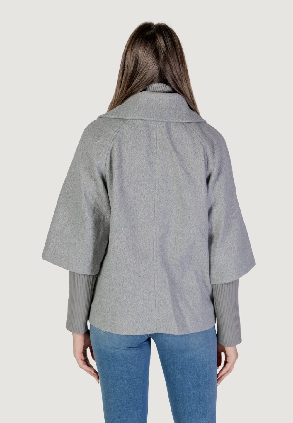 Cappotto Jacqueline de Yong Jdyhannah Short Otw Hab Grigio - Foto 4