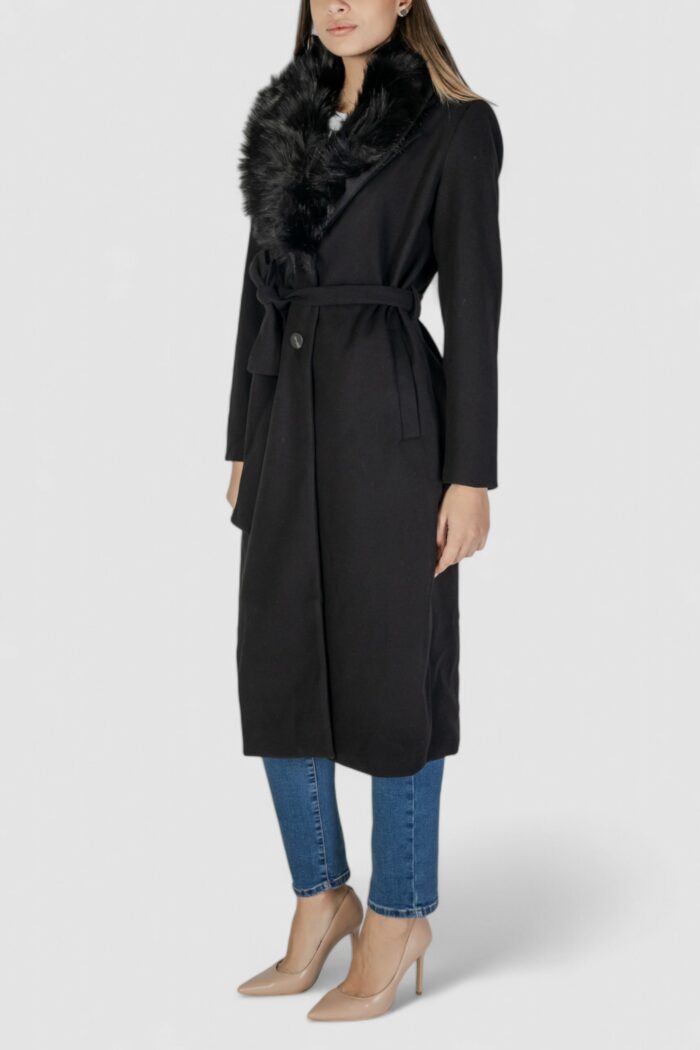 Cappotto Vila Clothes VIMETIL L/S LONG COLLAR COAT/KA Nero