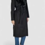 Cappotto Vila Clothes VIMETIL L/S LONG COLLAR COAT/KA Nero - Foto 3