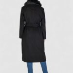 Cappotto Vila Clothes VIMETIL L/S LONG COLLAR COAT/KA Nero - Foto 4