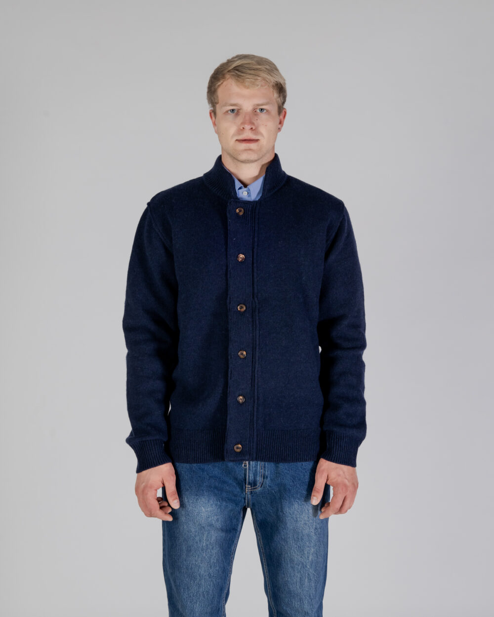 Cardigan Aquascutum ACTIVE CLUB CHECK CARDIGAN Blu - Foto 1