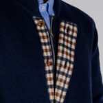 Cardigan Aquascutum ACTIVE CLUB CHECK CARDIGAN Blu - Foto 2